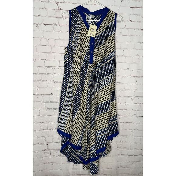 INDIA EMPORIUM Womens Tent Dress One‎ size Rayon Blue Bohemian - Picture 1 of 10